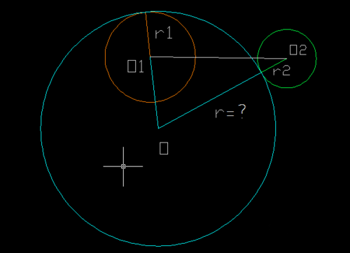 cad畫(huà)一個(gè)圓與另兩圓內(nèi)切、外切.png